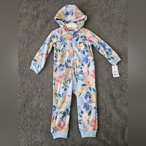 Carter's Floral Hooded Jumpsuit Sz 24mo